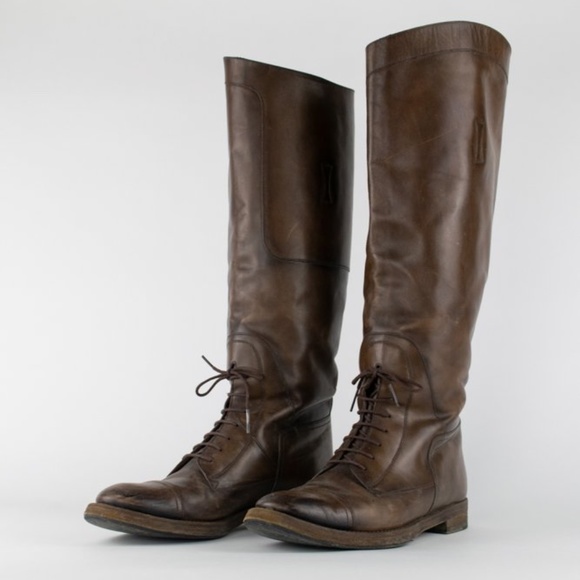 *SOLD* Gucci 'Boulanger' Equestrian Lace-Up Knee Boots - Picture 3 of 11